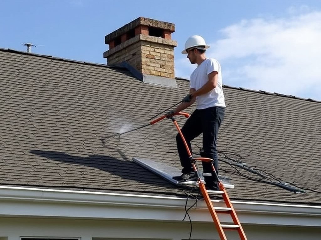 Chimney inspection in progress